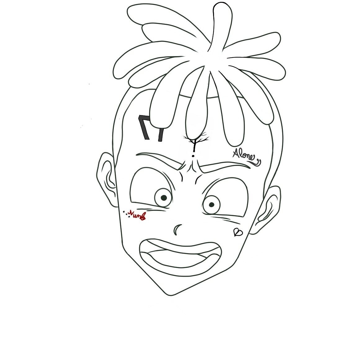 Xxxtentacion Coloring Page Colorful Moments
