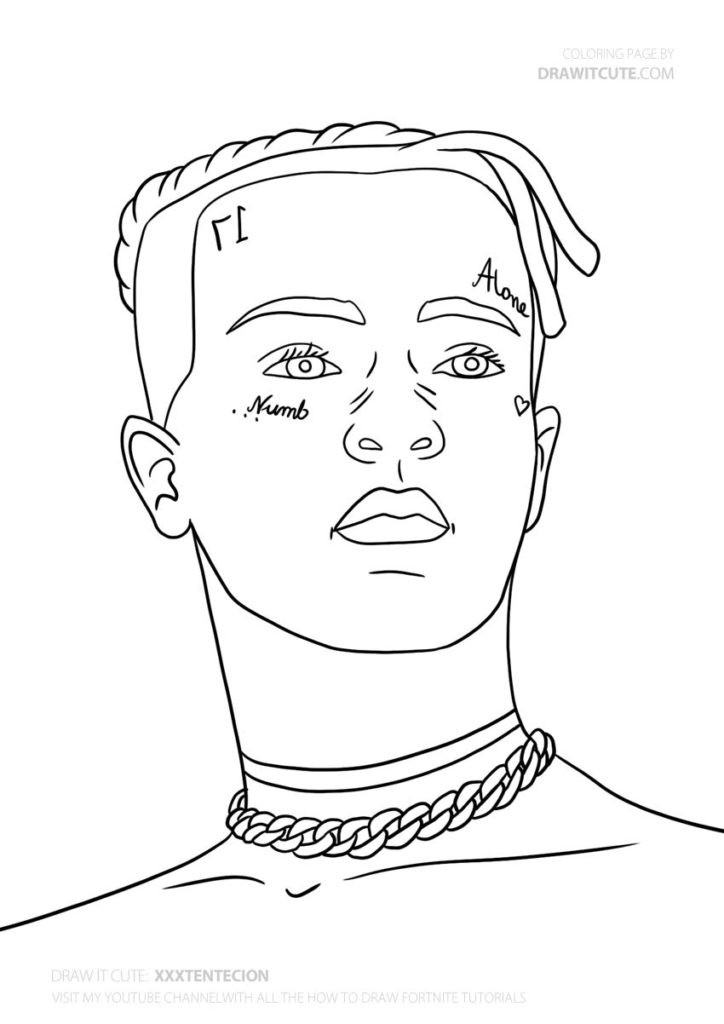 Xxxtentacion Coloring Page