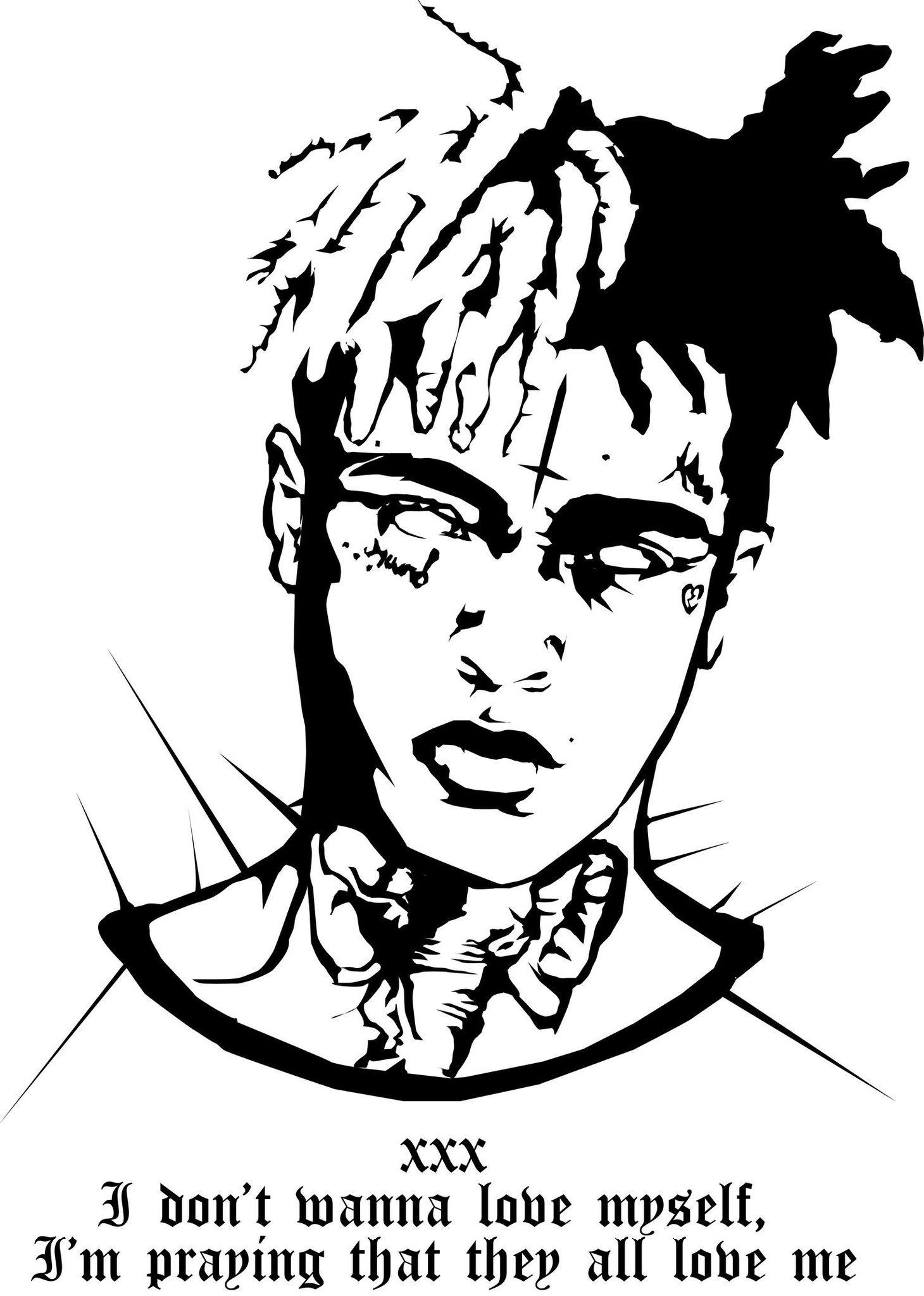 Xxxtentacion Coloring Page Xxxtentacion Coloring Pages Page 1 Line