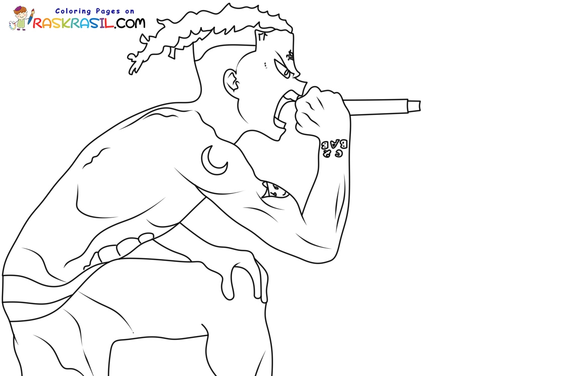 XXXTentacion Coloring Pages Free Printables