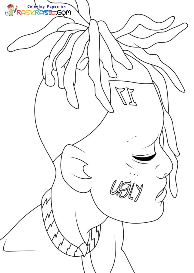 XXXTentacion Coloring Pages Free Printables