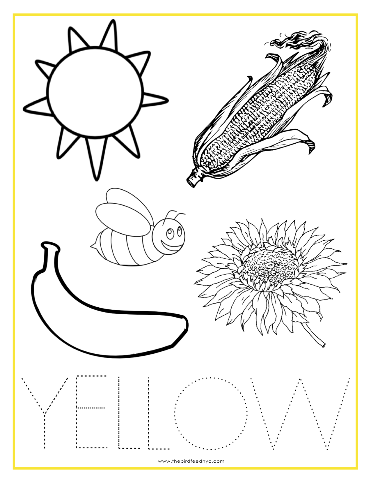 Yellow Coloring Pages Printable Coloring Home