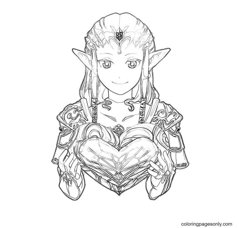 Zelda Princess Coloring Page Free Printable Coloring Pages